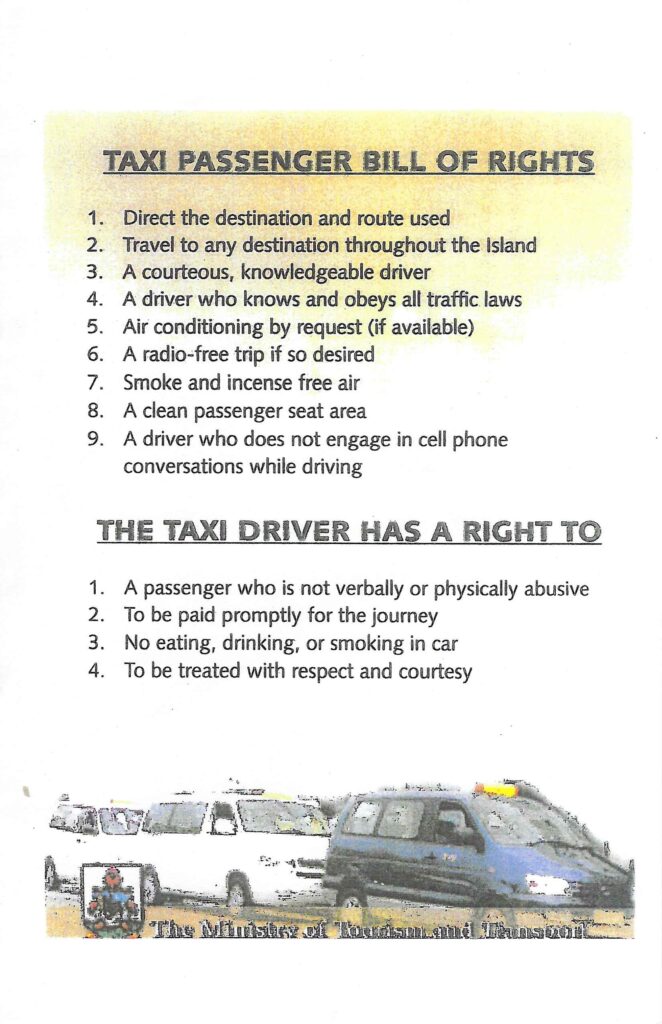 Bermuda Taxi Passenger Rights