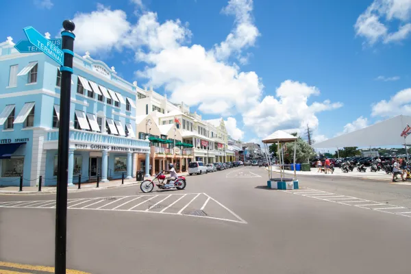 Front Street in The City of Hamilton, Bermuda